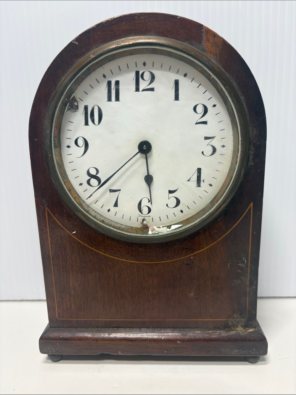Antique French H&H Miniature Beehive Clock Non-working